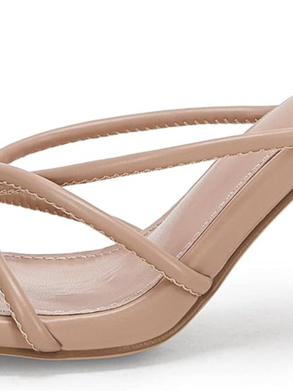 Women’s Square Open Toe Flip Flops Stiletto Heels Strappy Thong Slide on Slingba - Picture 5 of 5